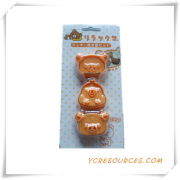 Cake Hot Sale Different Shapes Plastic Cookie Cutter Mold Set 2015 Promotional Gift for Cookie Mold Rilakkuma (HA13020)